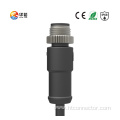 M12A CODE 2-8P Waterproof Connector with Metal nut